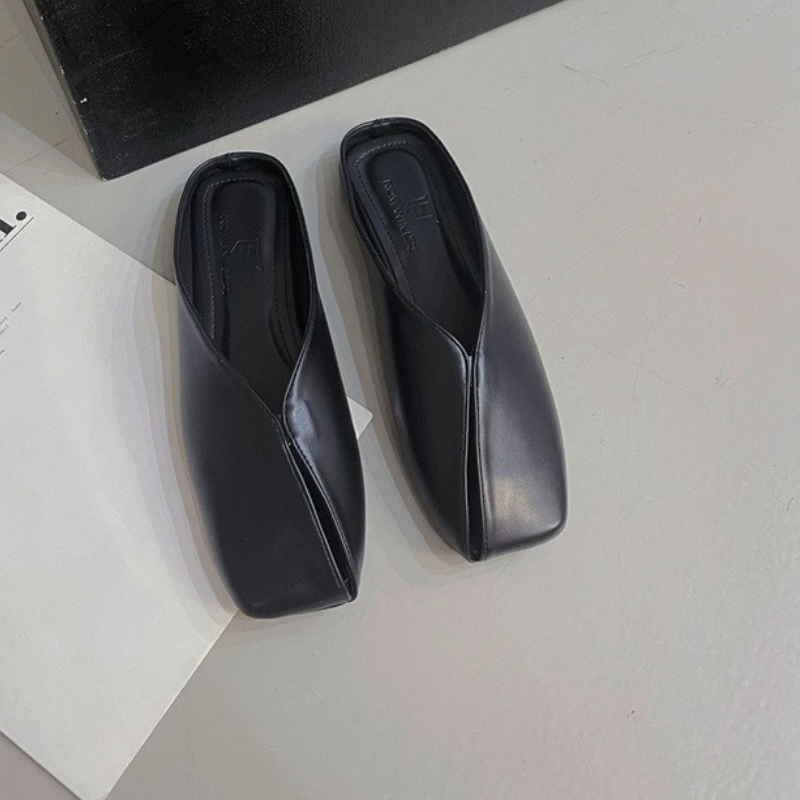 Chic Square-toe Muller Shoes