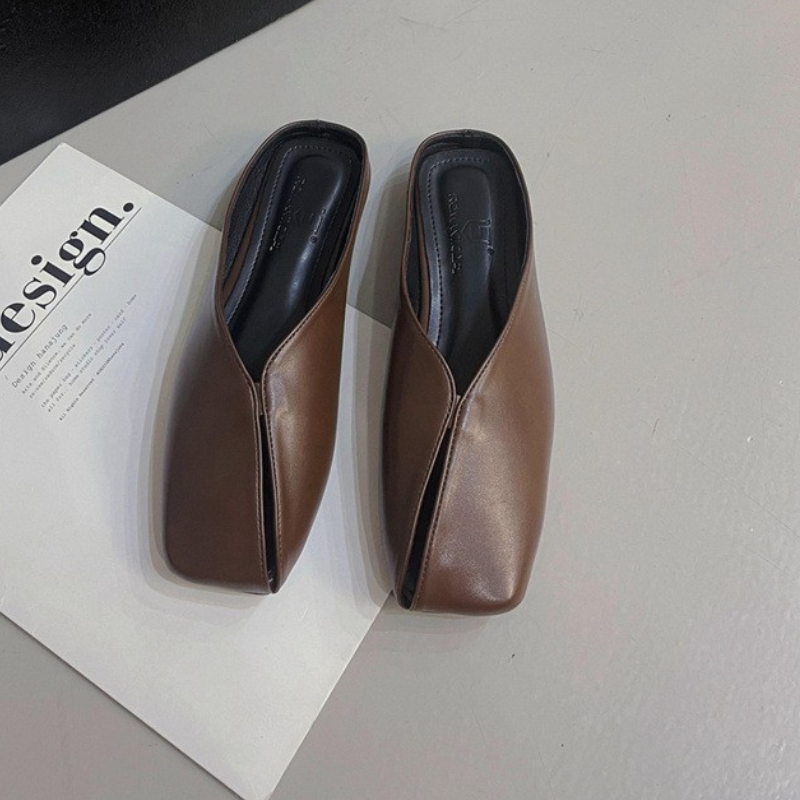Chic Square-toe Muller Shoes