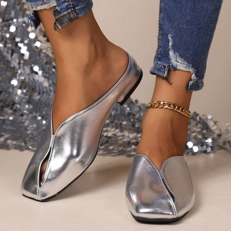 Chic Square-toe Muller Shoes