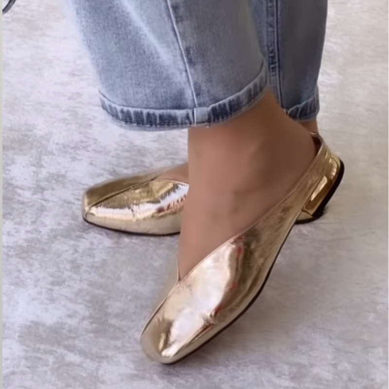 Chic Square-toe Muller Shoes