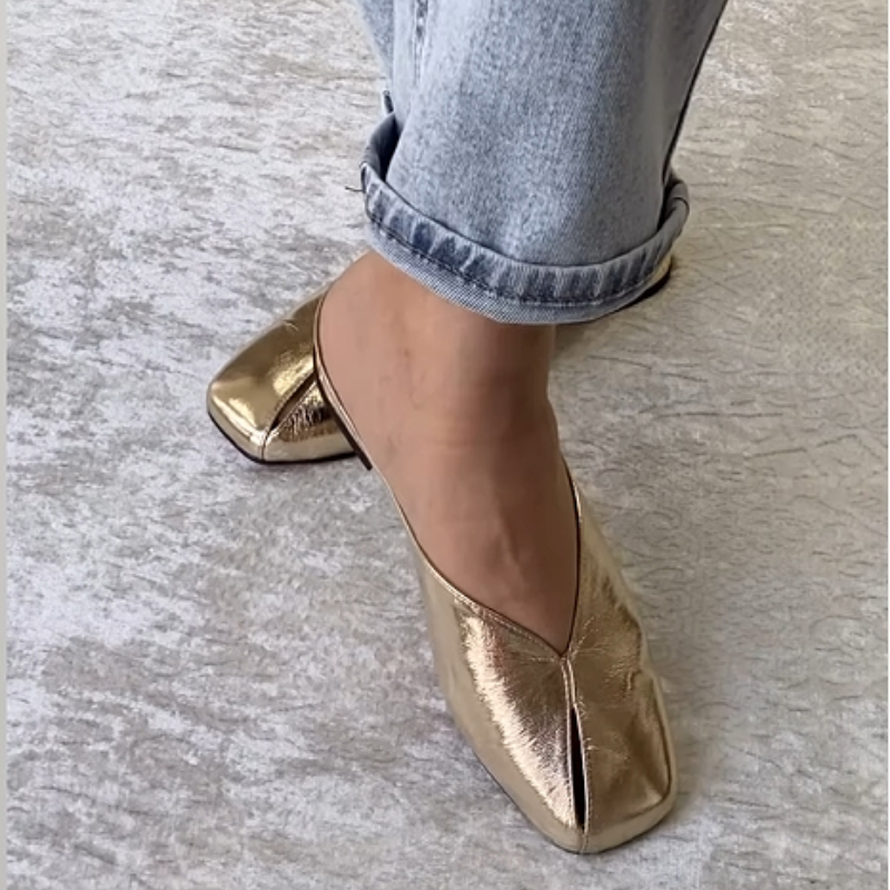 Chic Square-toe Muller Shoes