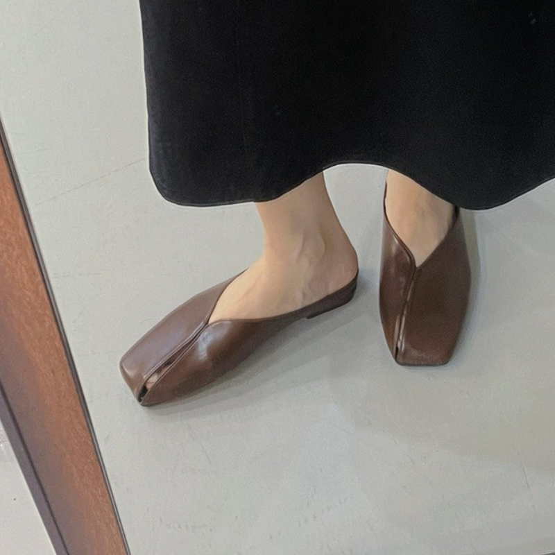Chic Square-toe Muller Shoes