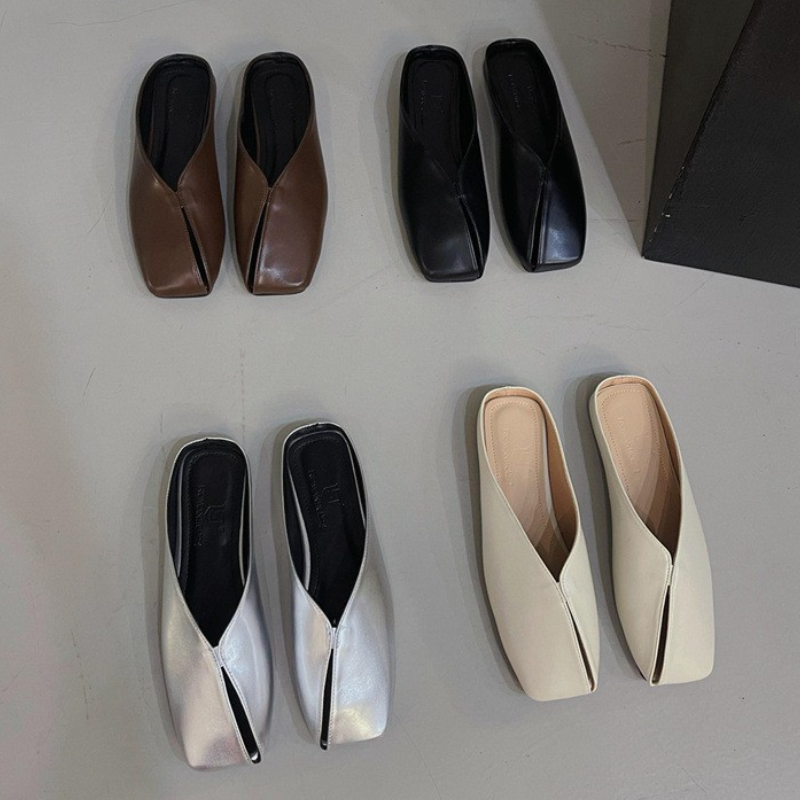 Chic Square-toe Muller Shoes