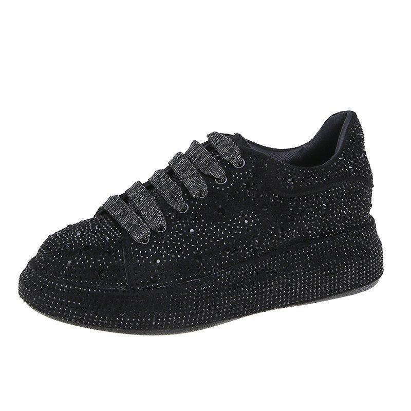 Rhinestone Sparkle Platform Sports Casual Shoes Women's Sneakers