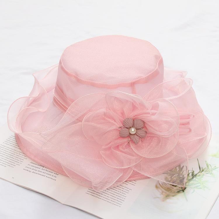 Women's Wide Brim Church Bridal Tea Party Wedding Hat